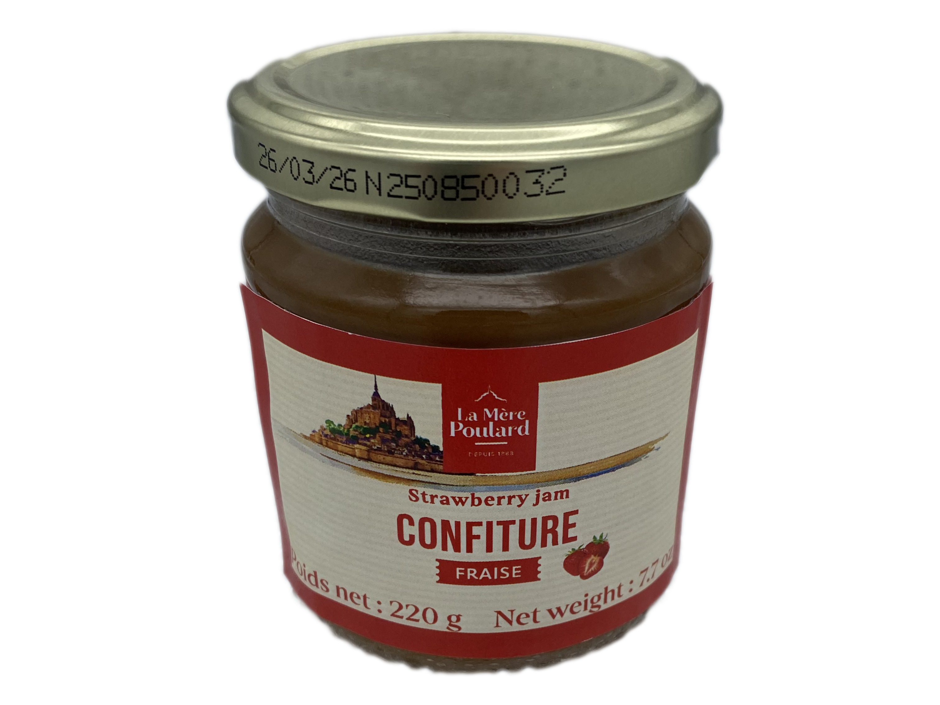 m-re-poulard-nos-confitures-confiture-fraise-220g-60-fruits image 1