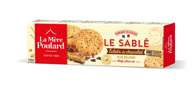 m-re-poulard-1888-sabl-pur-beurre-clats-chocolat-125g image 1